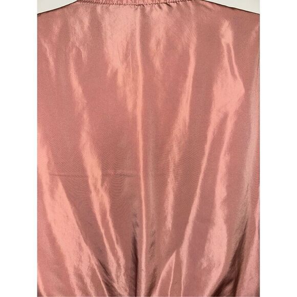 Love Tree Women's Cropped 1/2 Zip Rose Pink Wind Breaker Jacket Size Large - Picture 5 of 5
